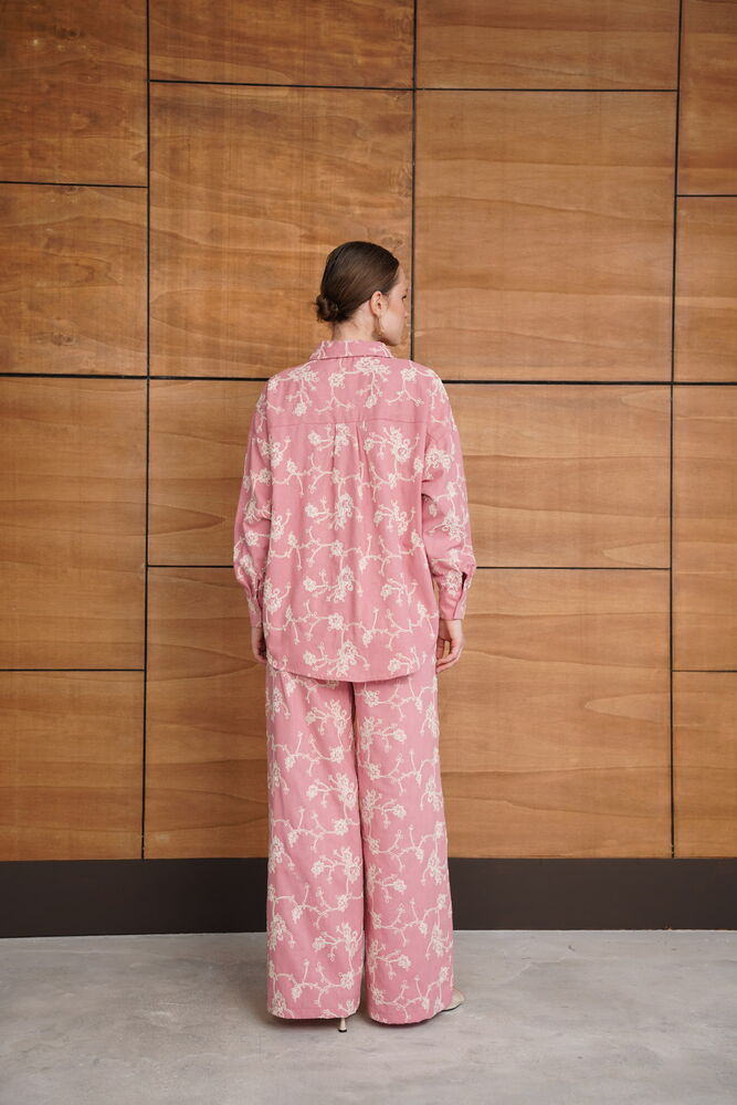Embroidered Shirt - Pink | F1951 - Topshow