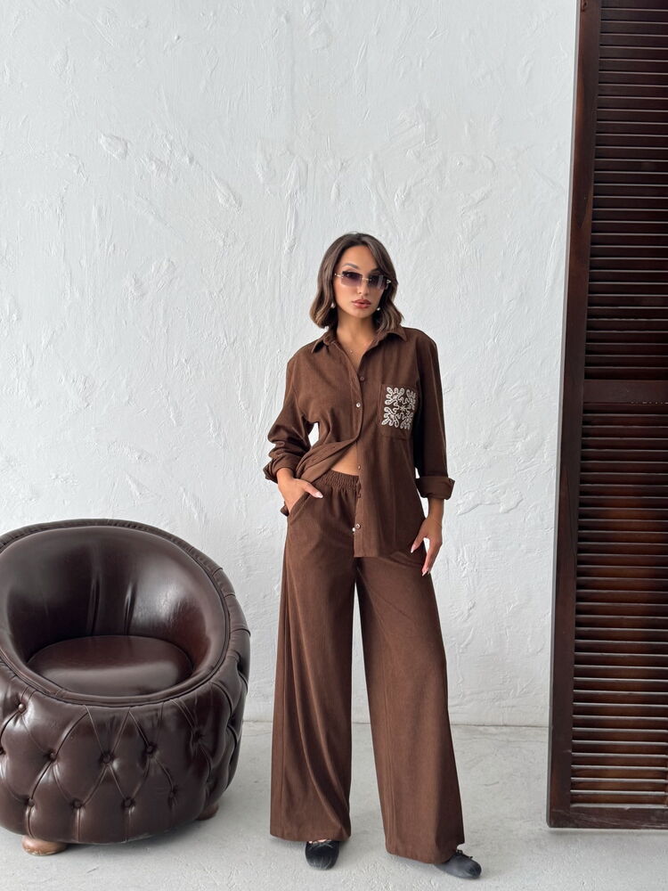 Topshow - Wholesale Corduroy Pants - Coffee