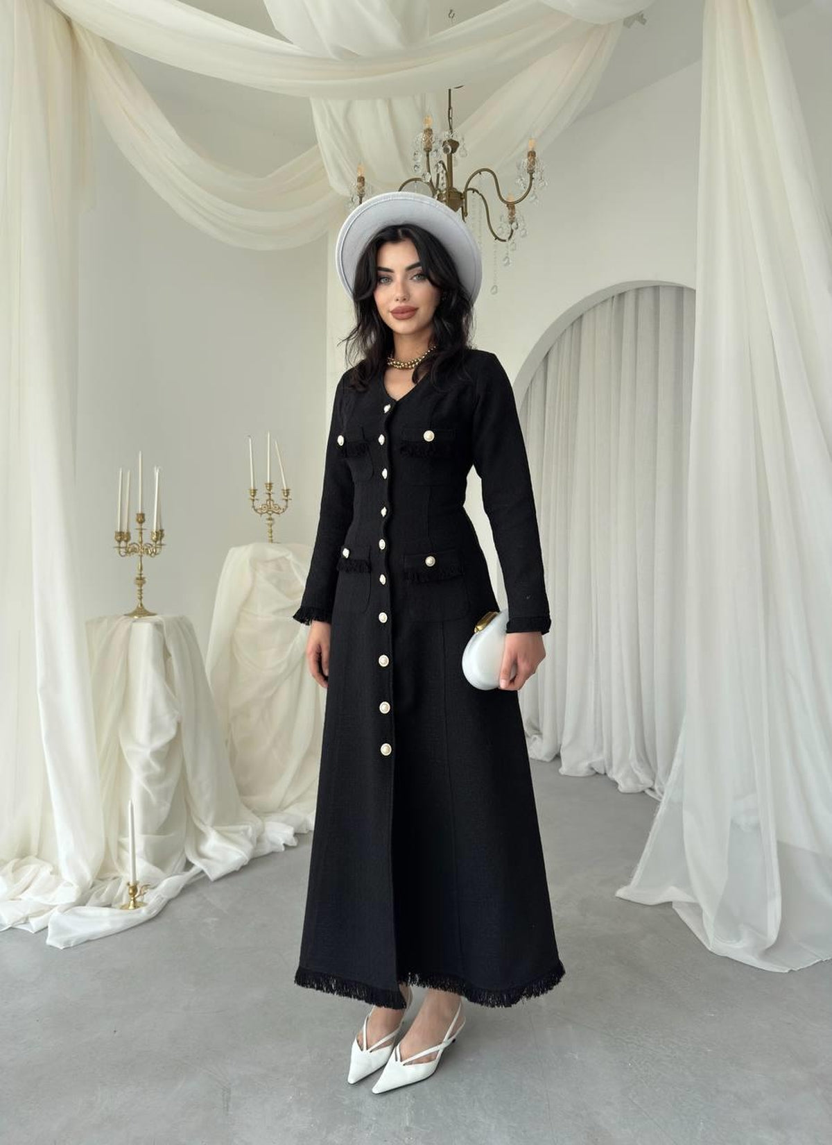 Rochie Fari cu nasturi decorativi