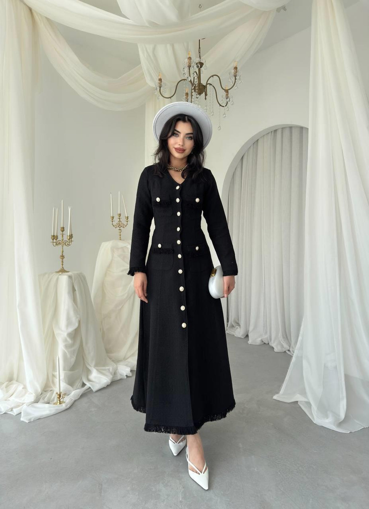 Rochie Fari cu nasturi decorativi