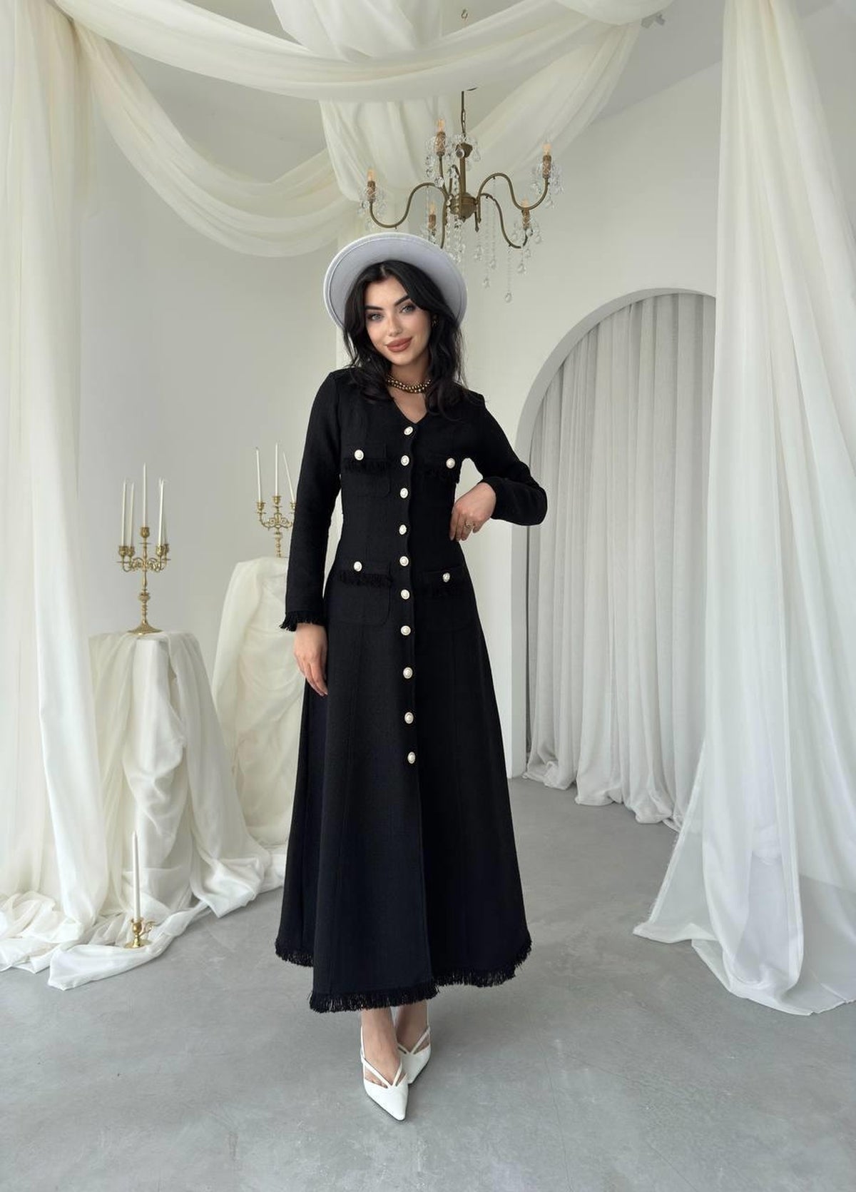 Rochie Fari cu nasturi decorativi