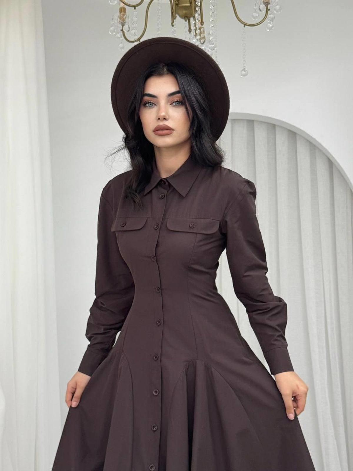 Rochie Feris cu detalii nasturi