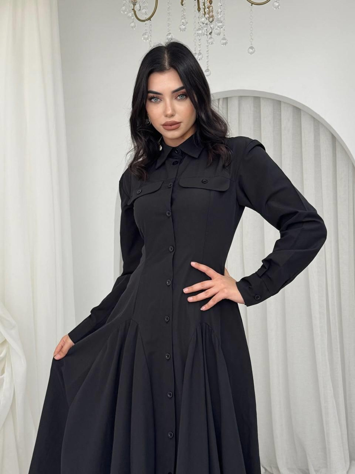Rochie Feris cu detalii nasturi