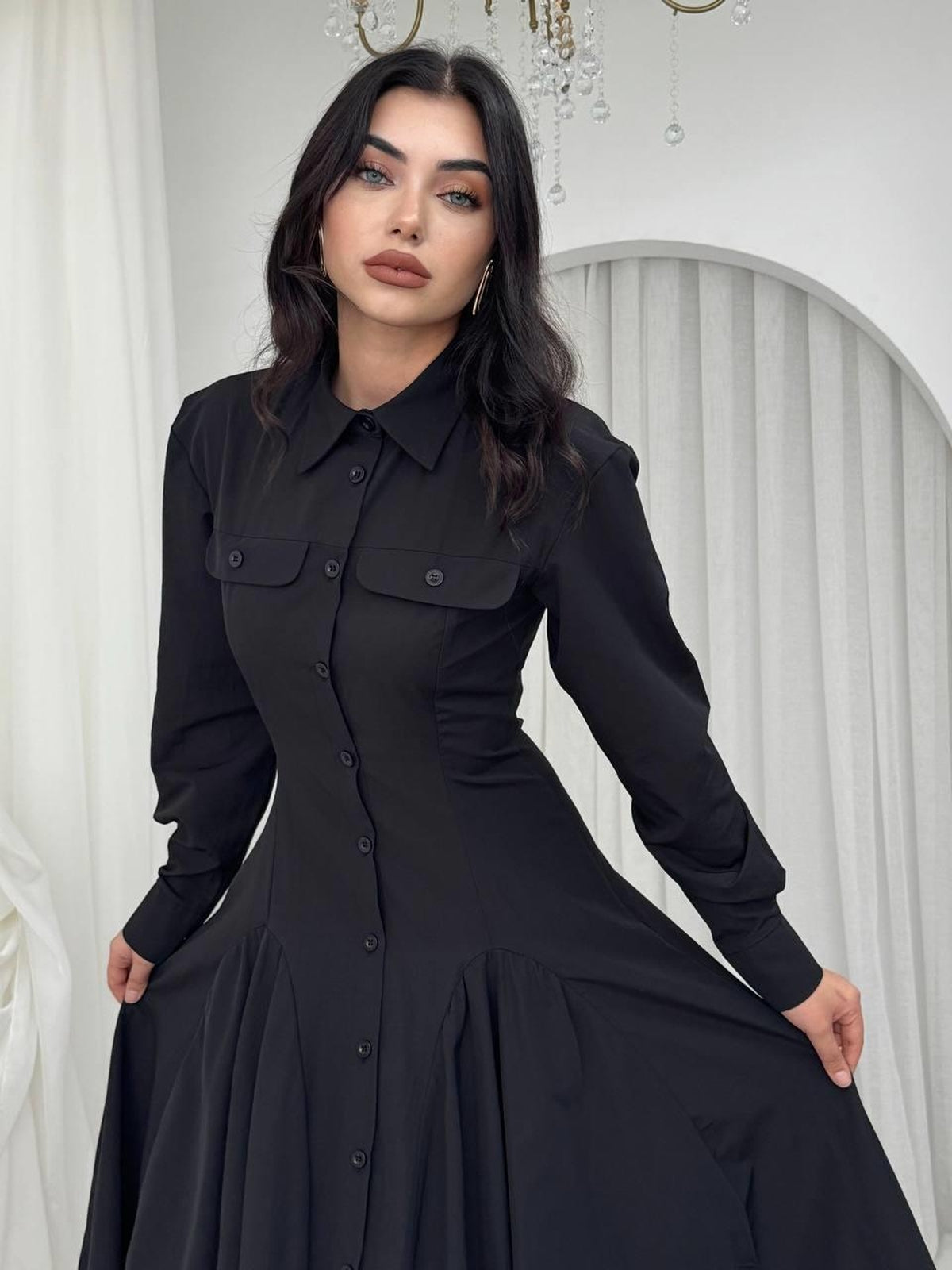 Rochie Feris cu detalii nasturi