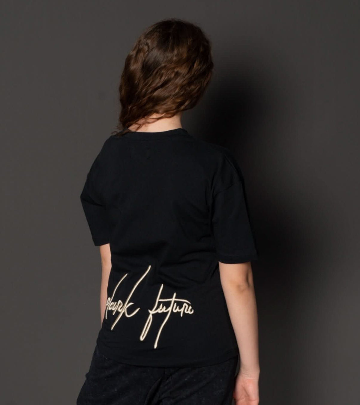 Young Dark Embossed Short-Sleeved T-Shirt | Ages 9-15 | RG Brand | RG3196 - BLACK