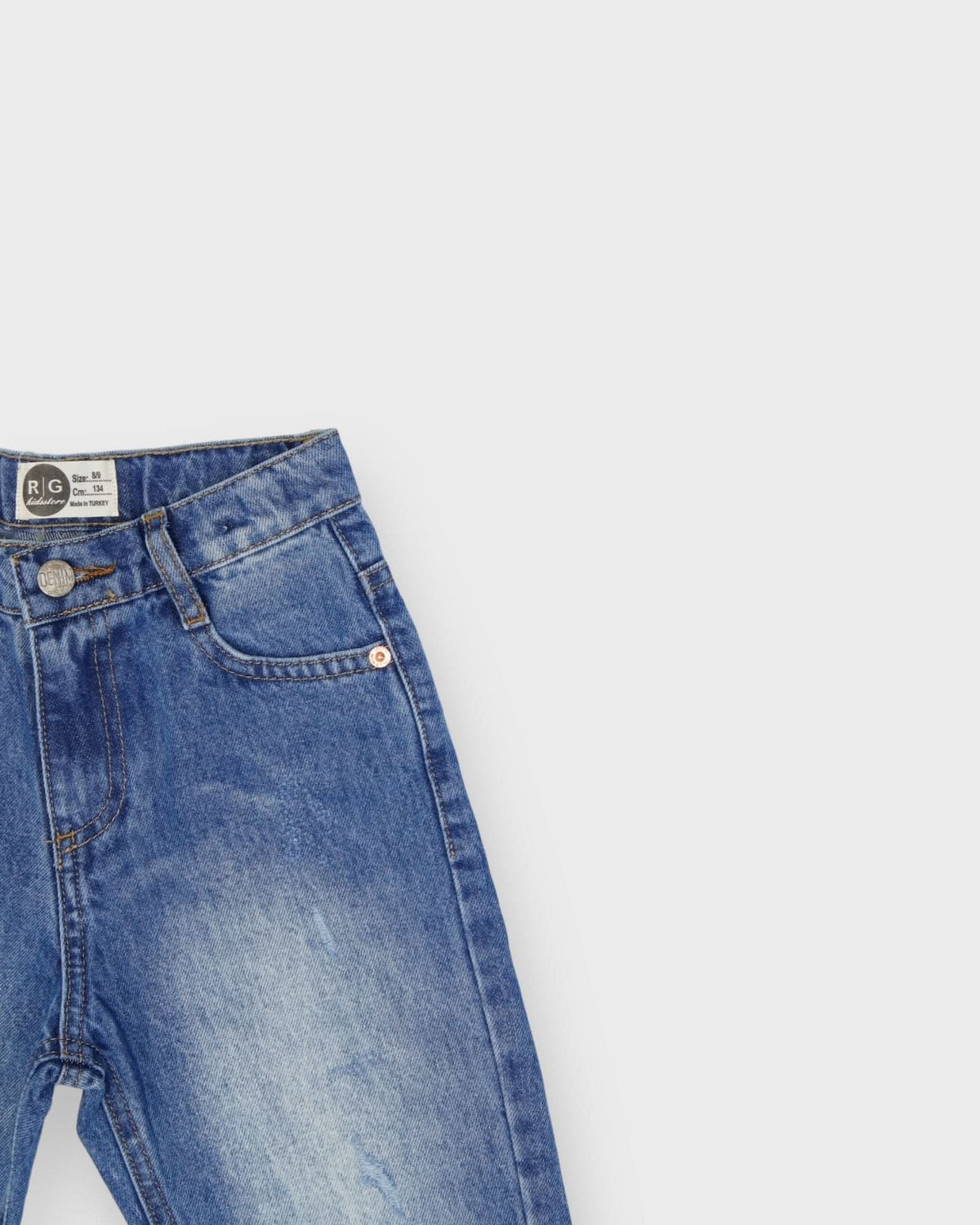 Genç Çocuk Regular Kesim Jean Pantolon | %100 Pamuk, Rahat Kesim | Kız & Erkek | 9–15 Yaş | RG3398 - SİYAH