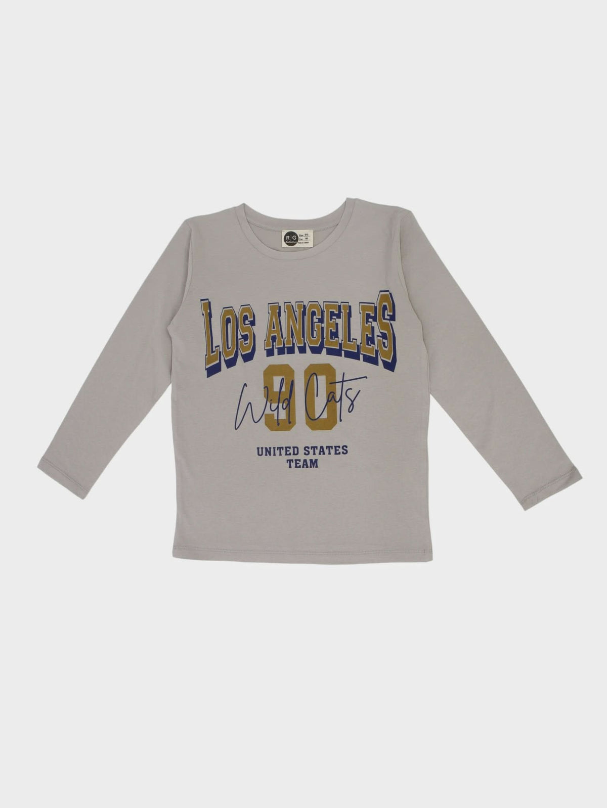 Genç Unisex Baskılı Pamuklu Yazlık Uzun Kollu Tişört | 9–15 Yaş | RG3344 - EKRU