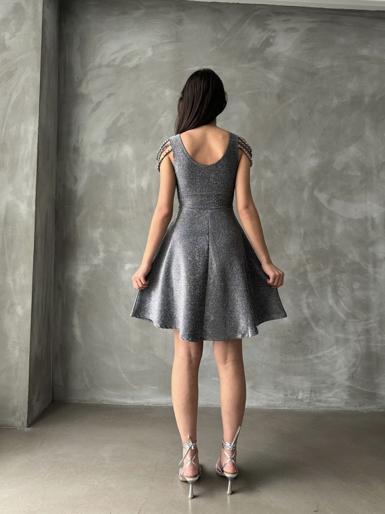 Topshow Silver Glitter Wholesale Dress