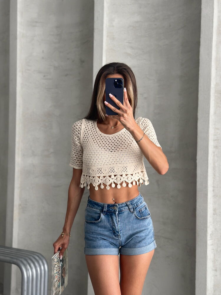 Topshow Raw Tasseled Raw Wholesale Blouse