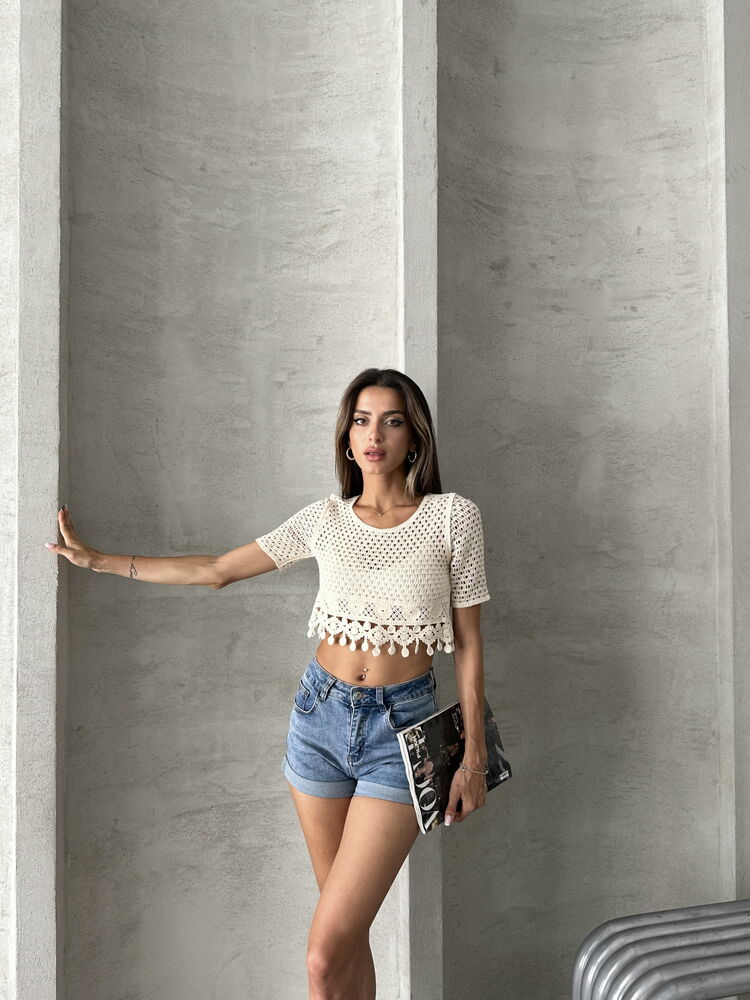 Topshow Raw Tasseled Raw Wholesale Blouse