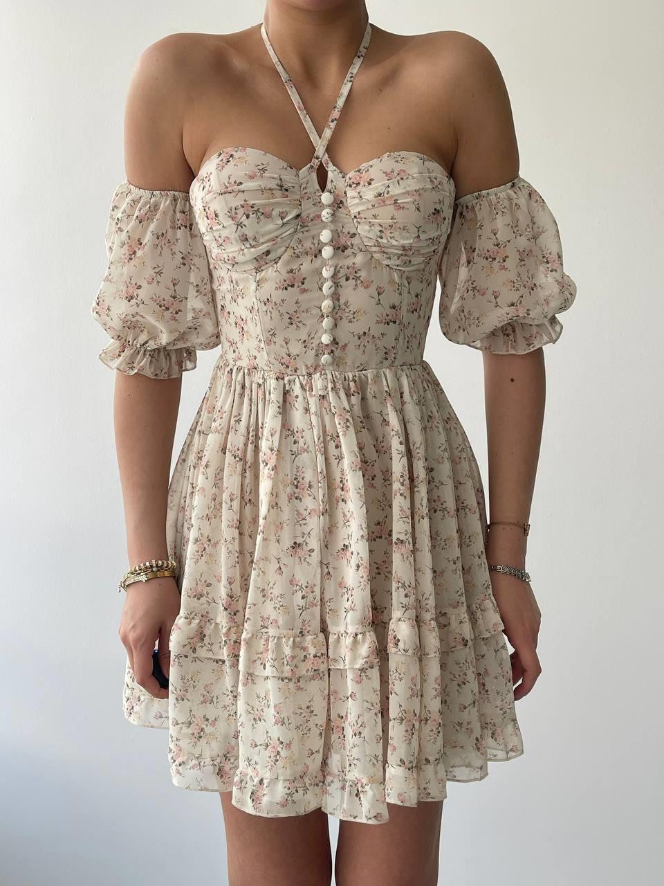 Rochie Hans cu gât legat
