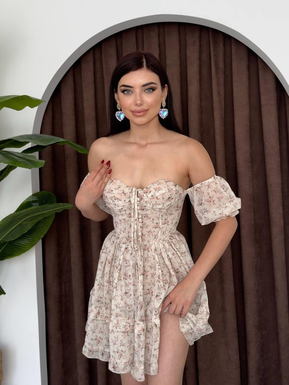 Rochie Hans cu gât legat