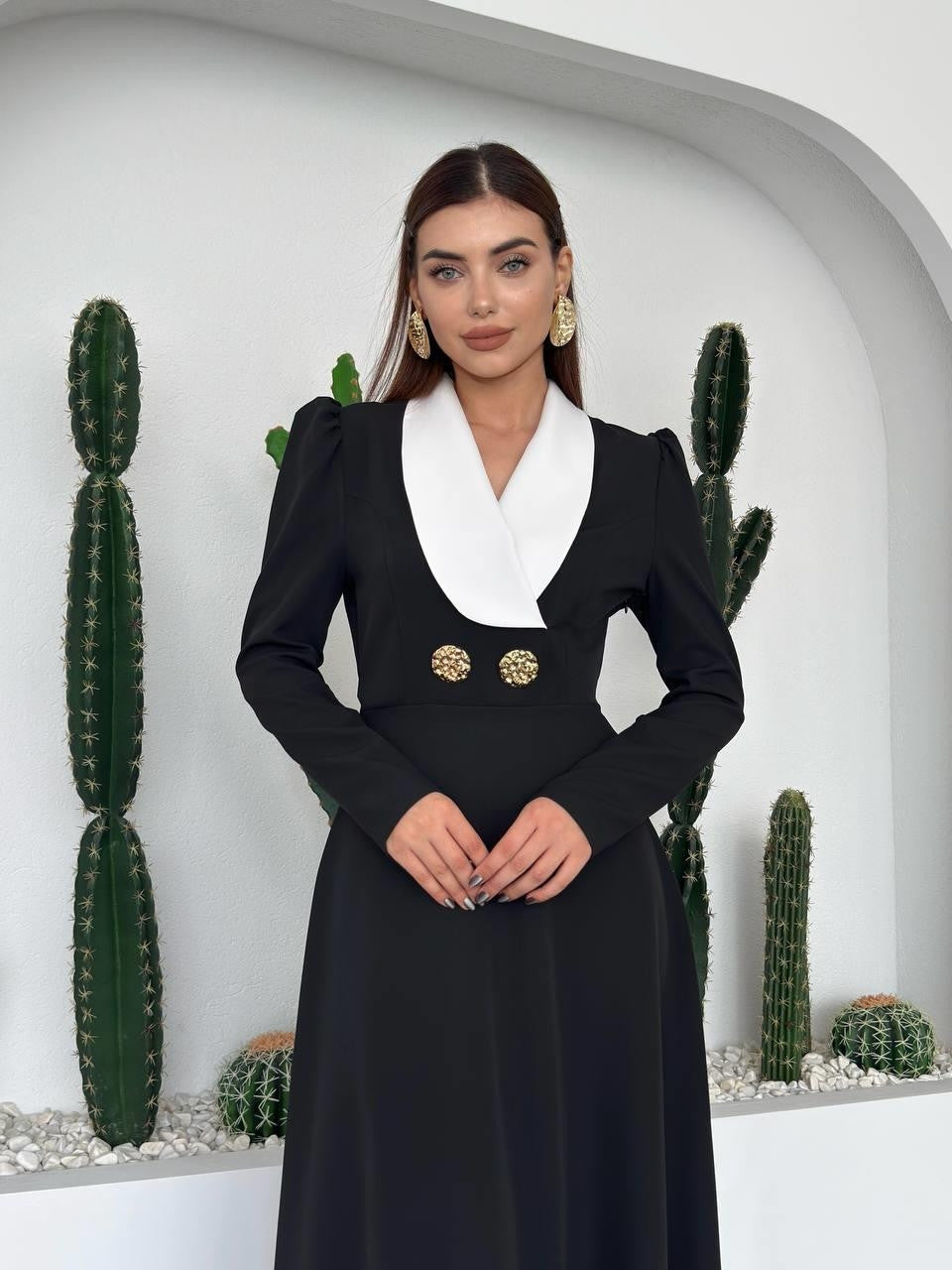 Rochie Heram cu guler șal