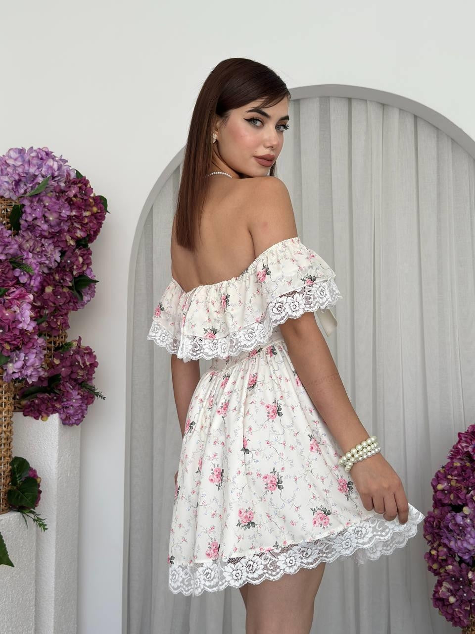 Huma Rochie cu Detalii de Fundă