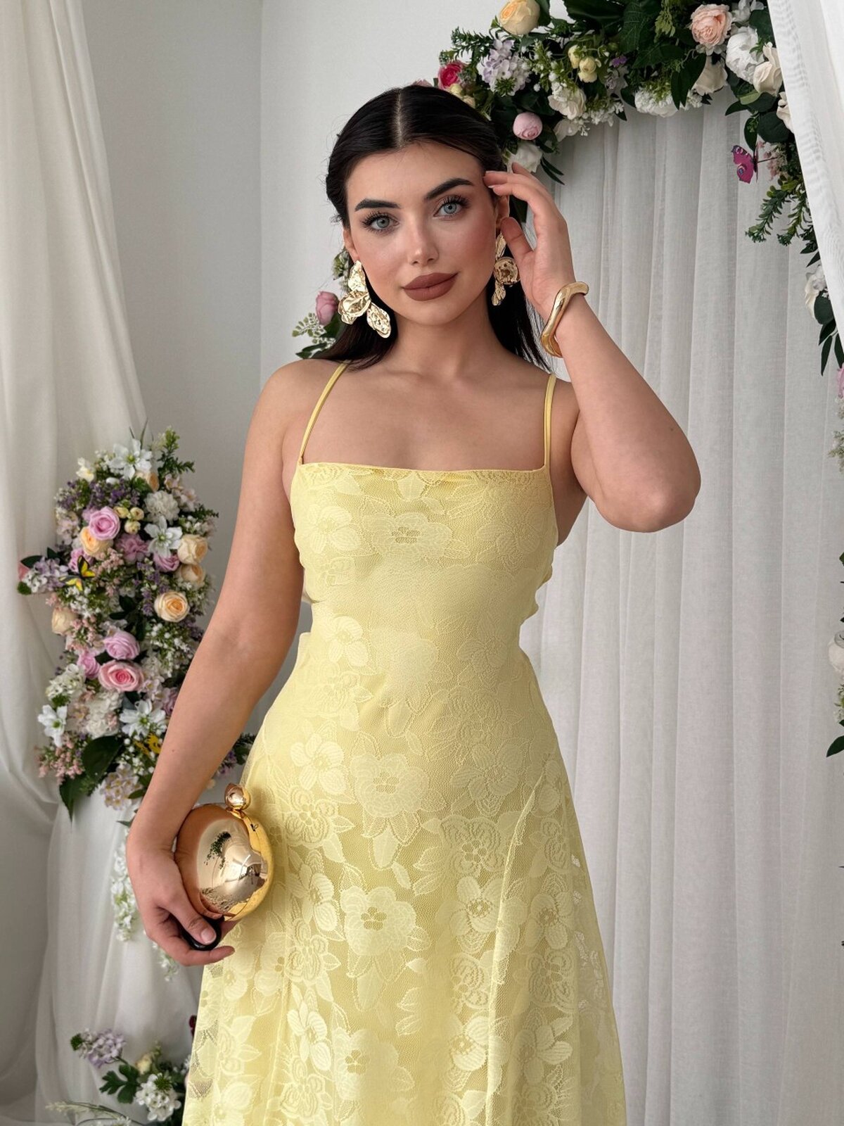 Husa Sırt Bağlamalı Elbise
