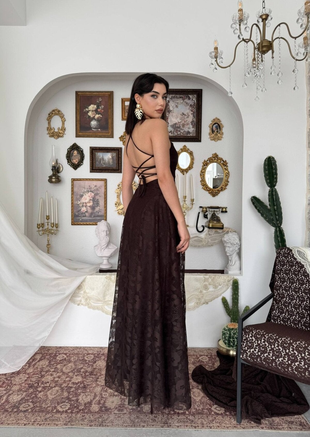 Rochie legată la spate Husa