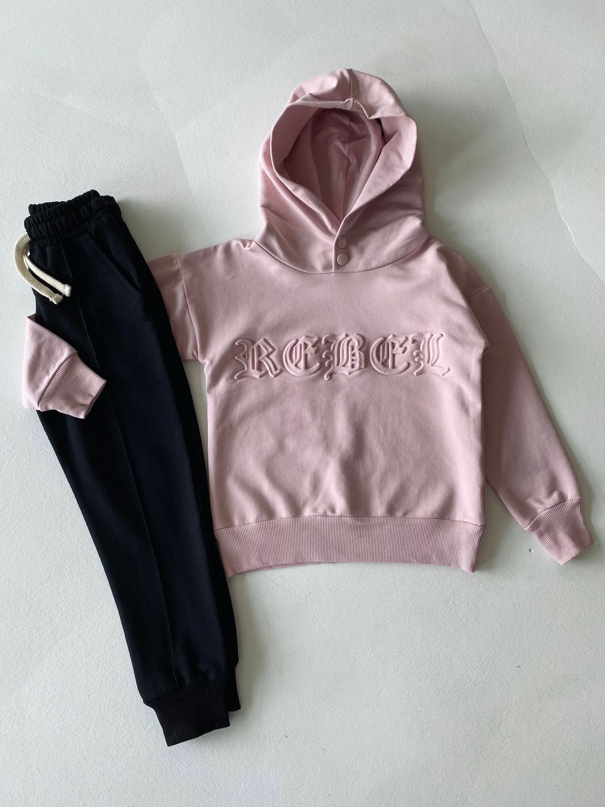 Çocuk Kapüşonlu Eşofman Takımı | RG Brand | 3–9 Yaş | RG1484 - PEMBE