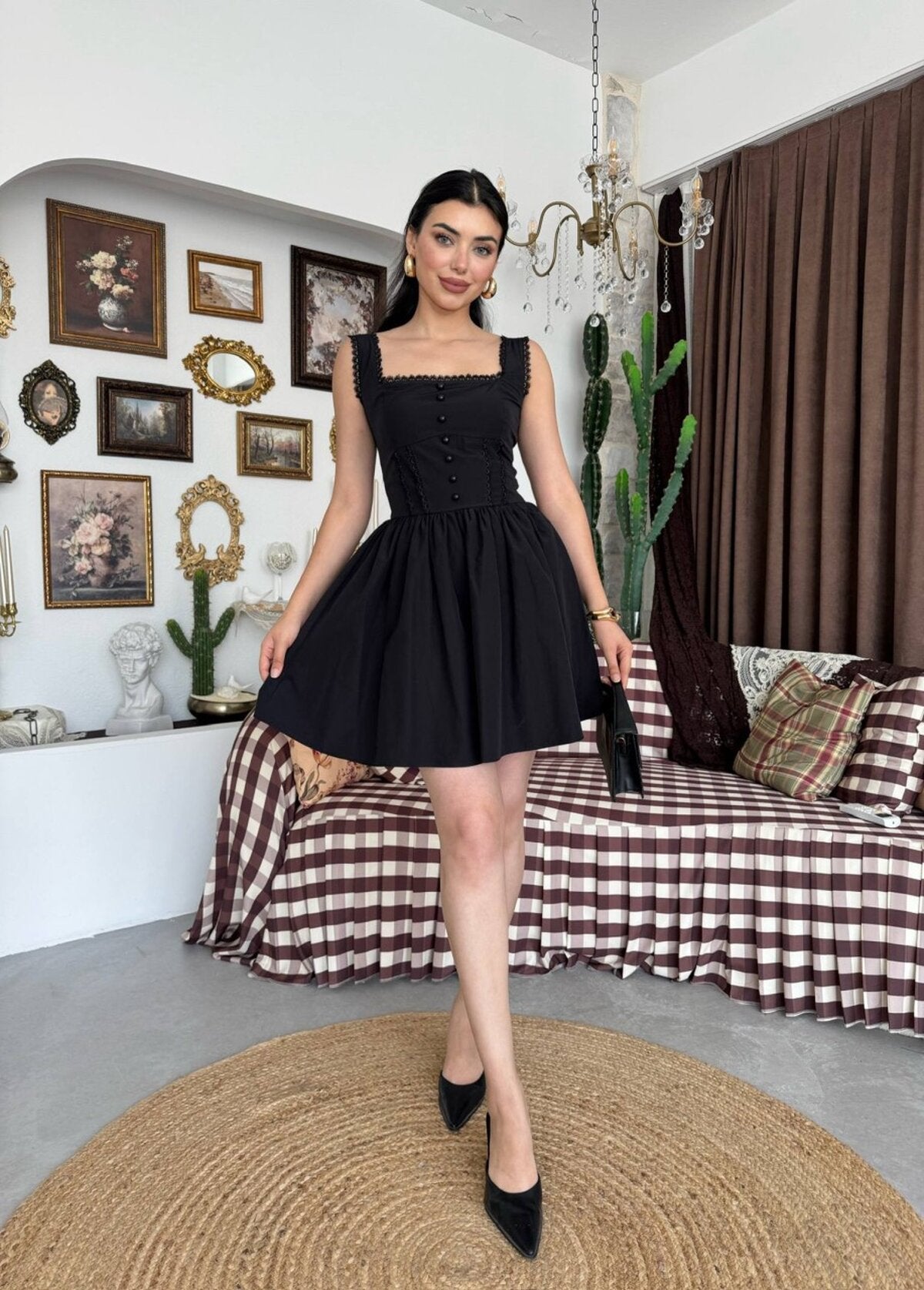 Rochie Joyo cu detalii nasturi
