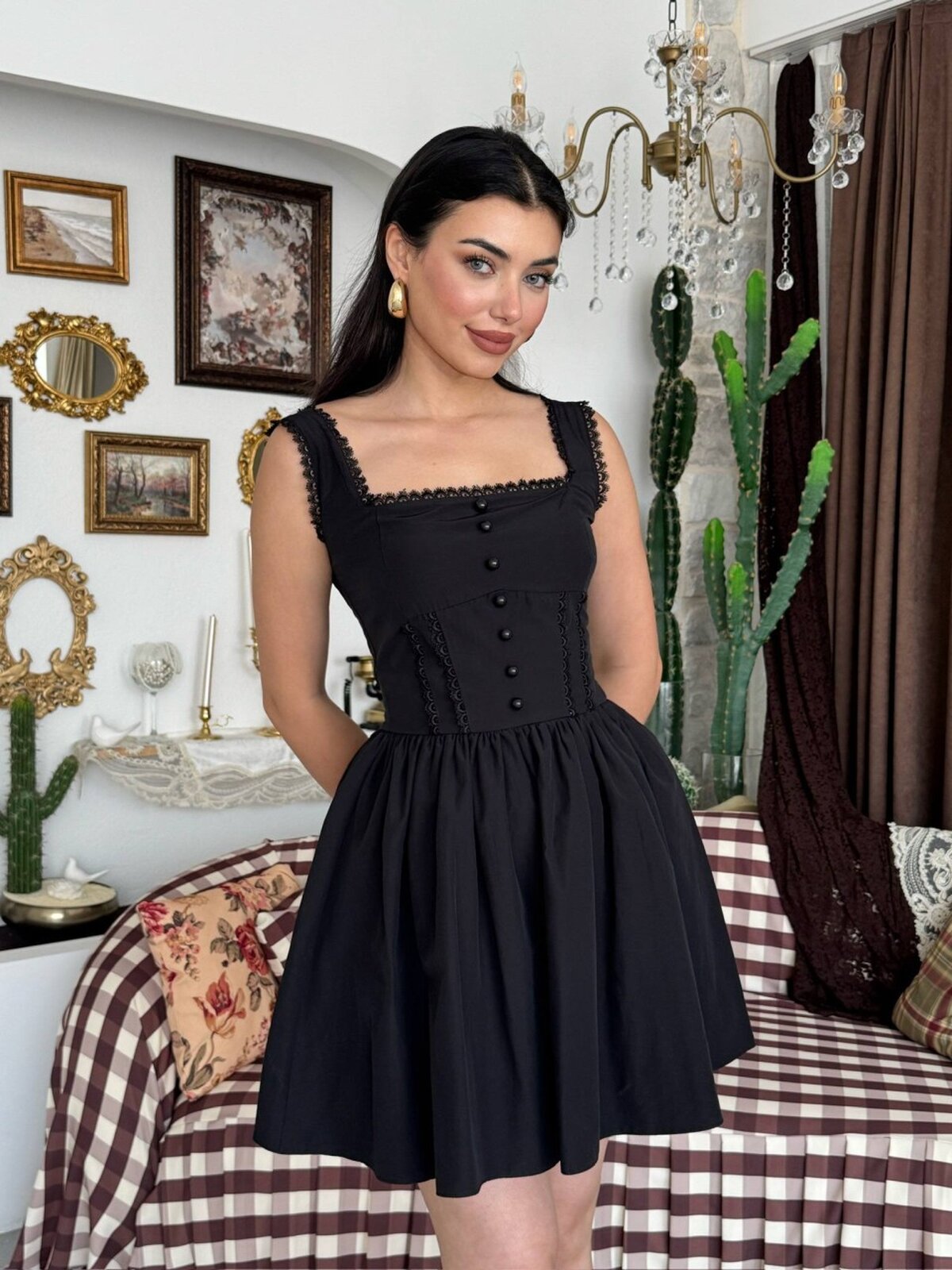 Rochie Joyo cu detalii nasturi