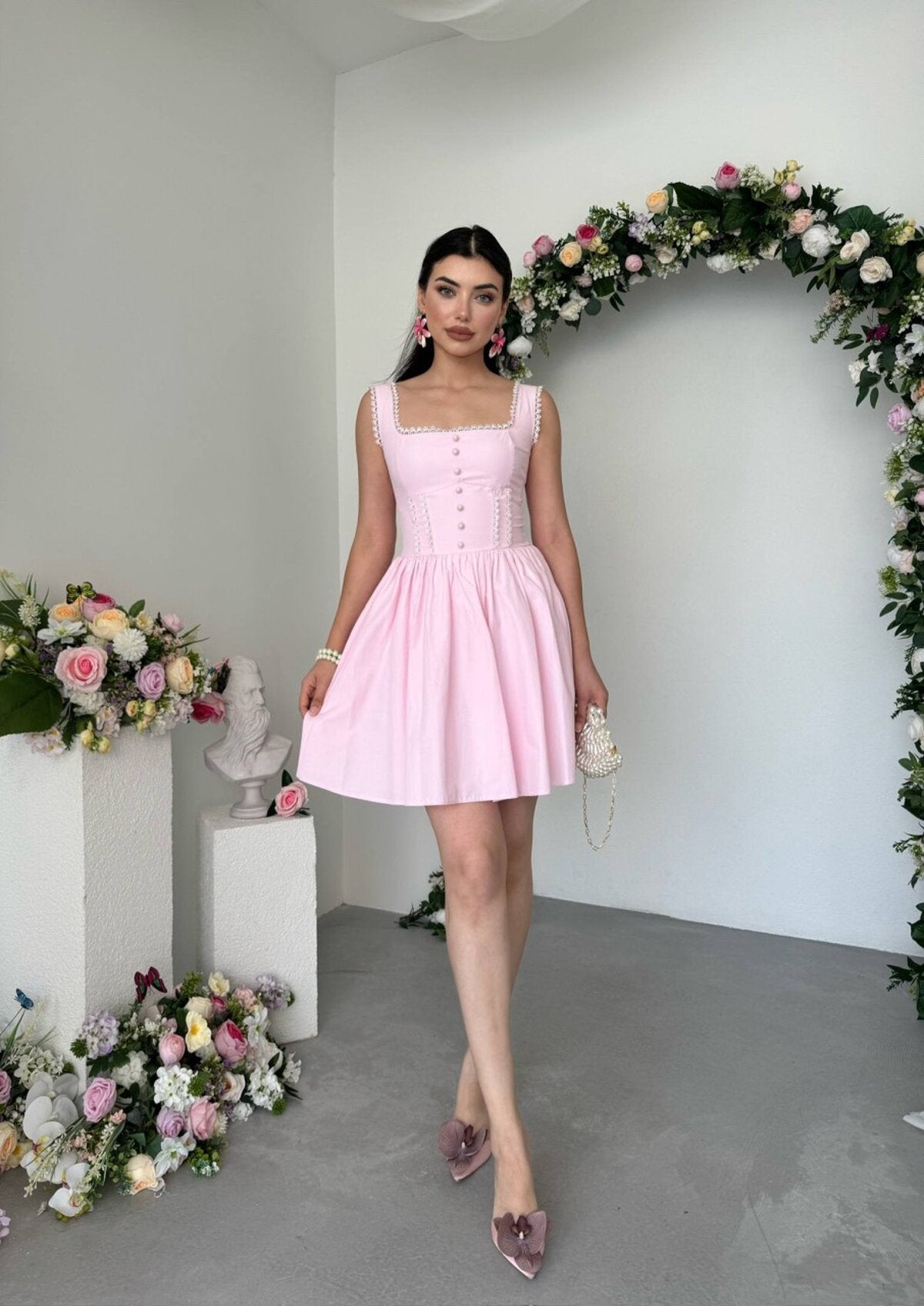 Rochie Joyo cu detalii nasturi