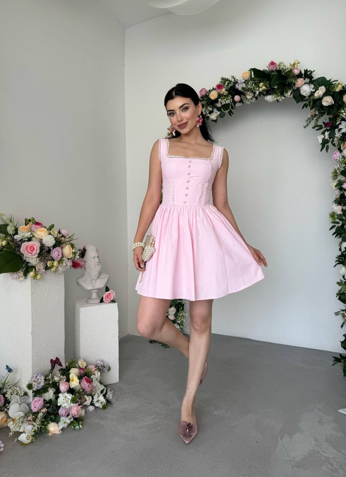Rochie Joyo cu detalii nasturi