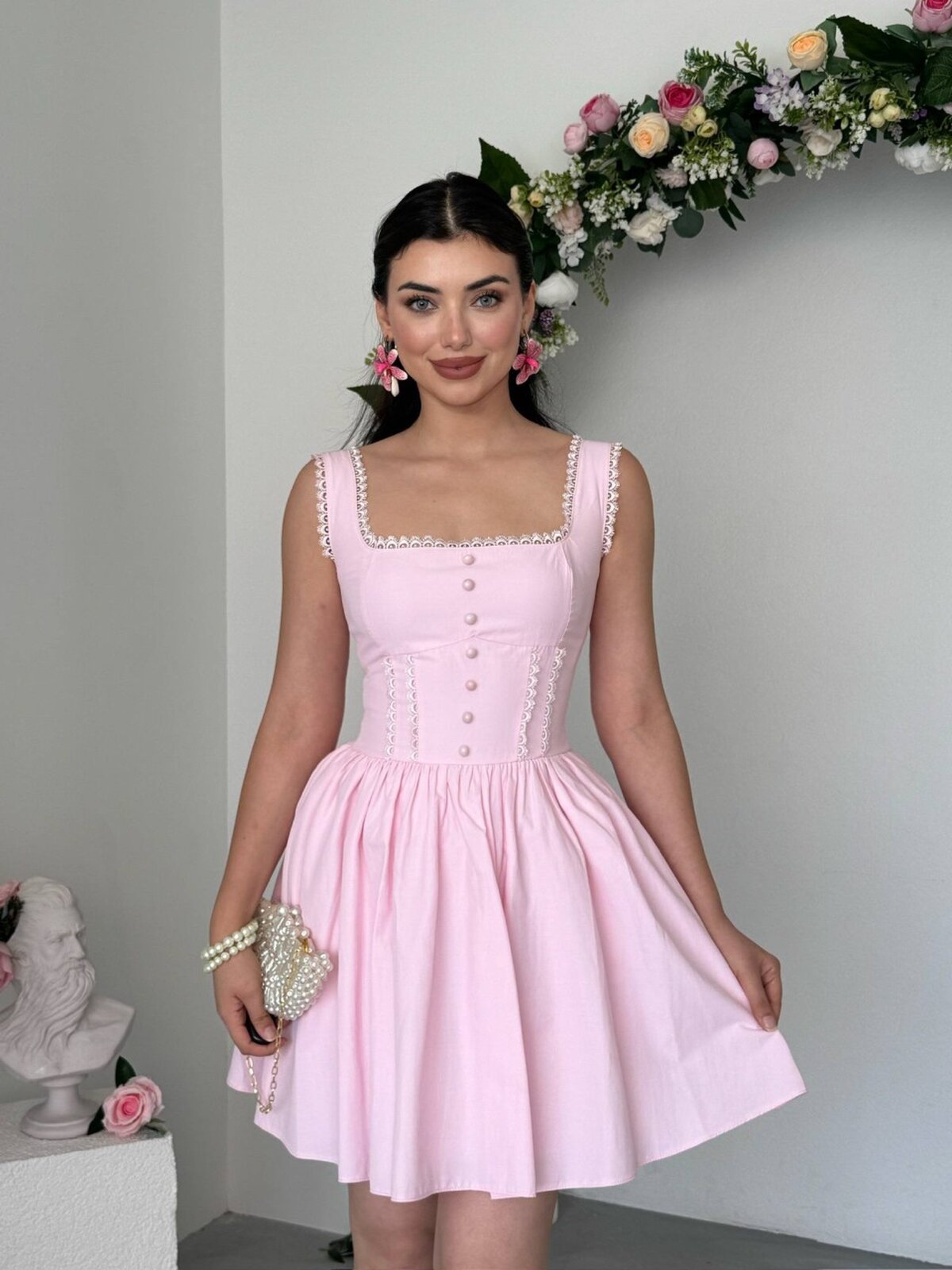 Rochie Joyo cu detalii nasturi