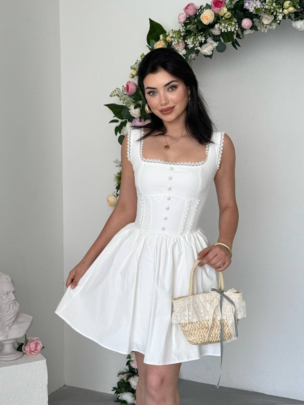 Rochie Joyo cu detalii nasturi