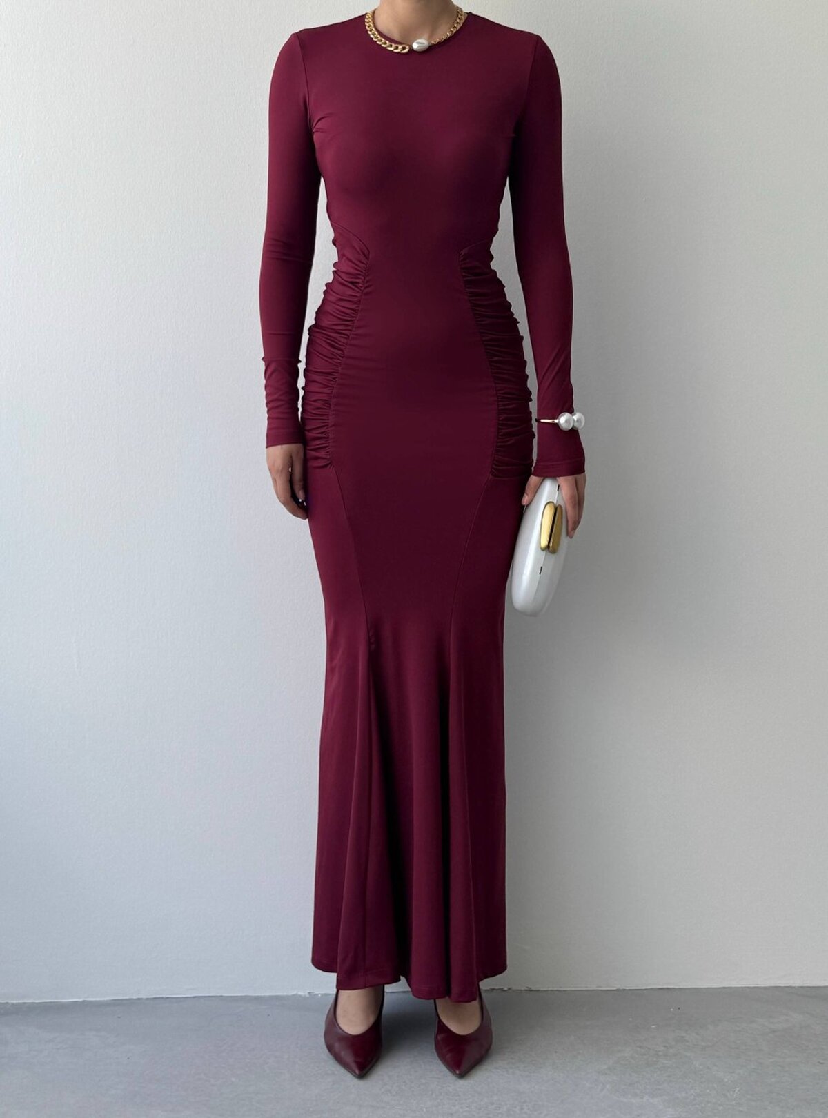 Rochie June cu detalii fronsate