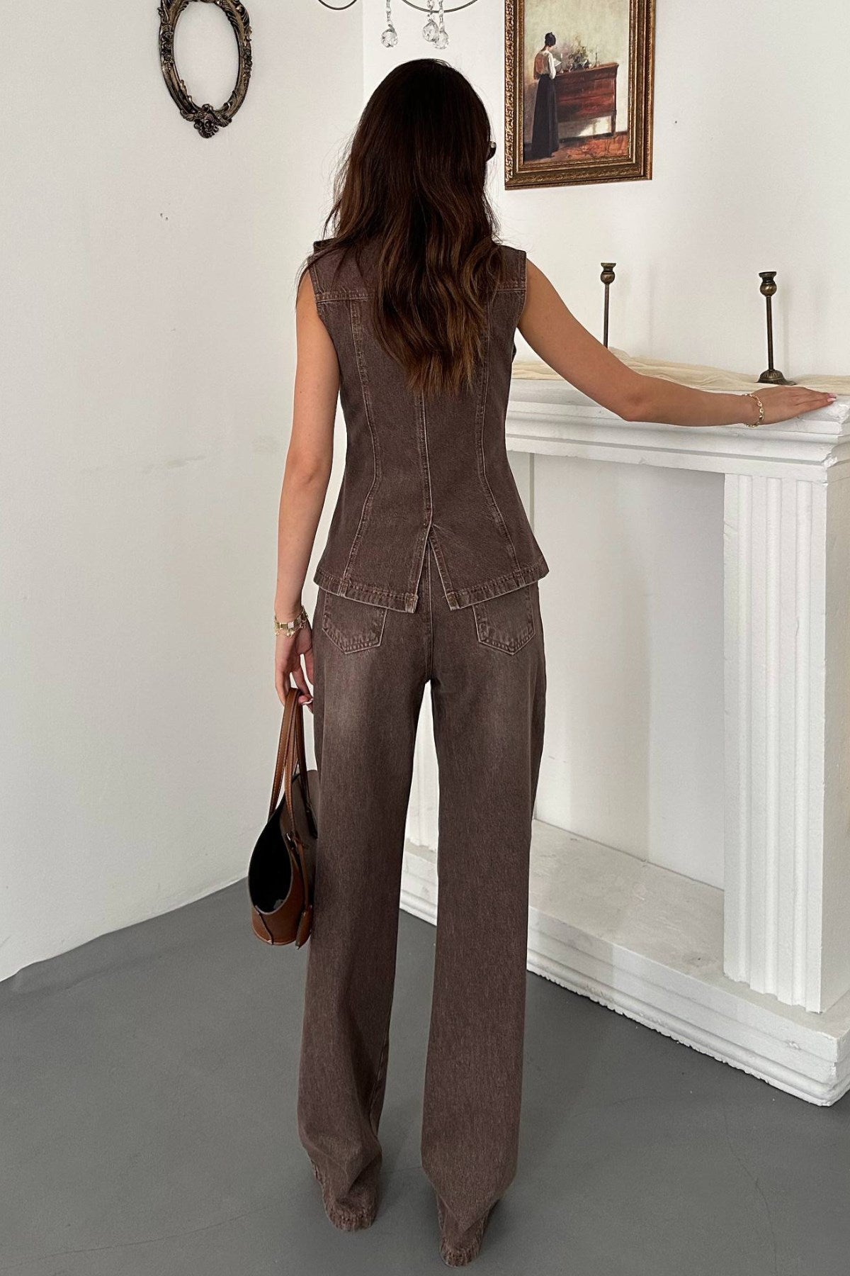 Kahverengi Kot İkili Takım