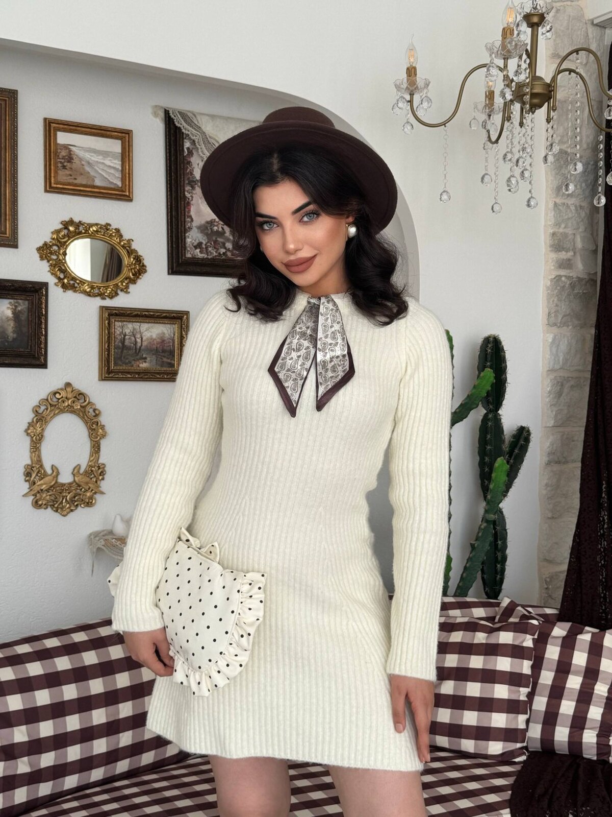 Rochie Keans cu detaliu de eșarfă