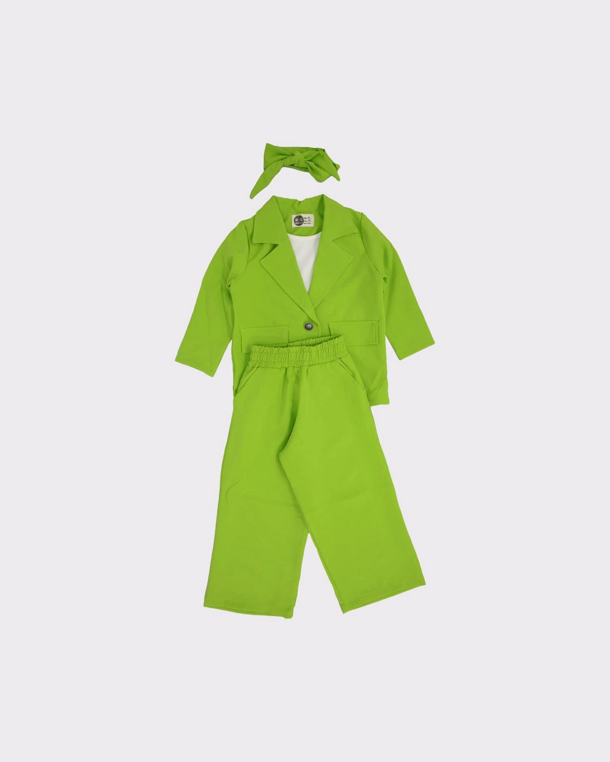 Kız Çocuk 4’lü Ceket Tişört Pantolon Seti | 3–9 Yaş | RG Brand | RG1504 - AÇIK YEŞİL