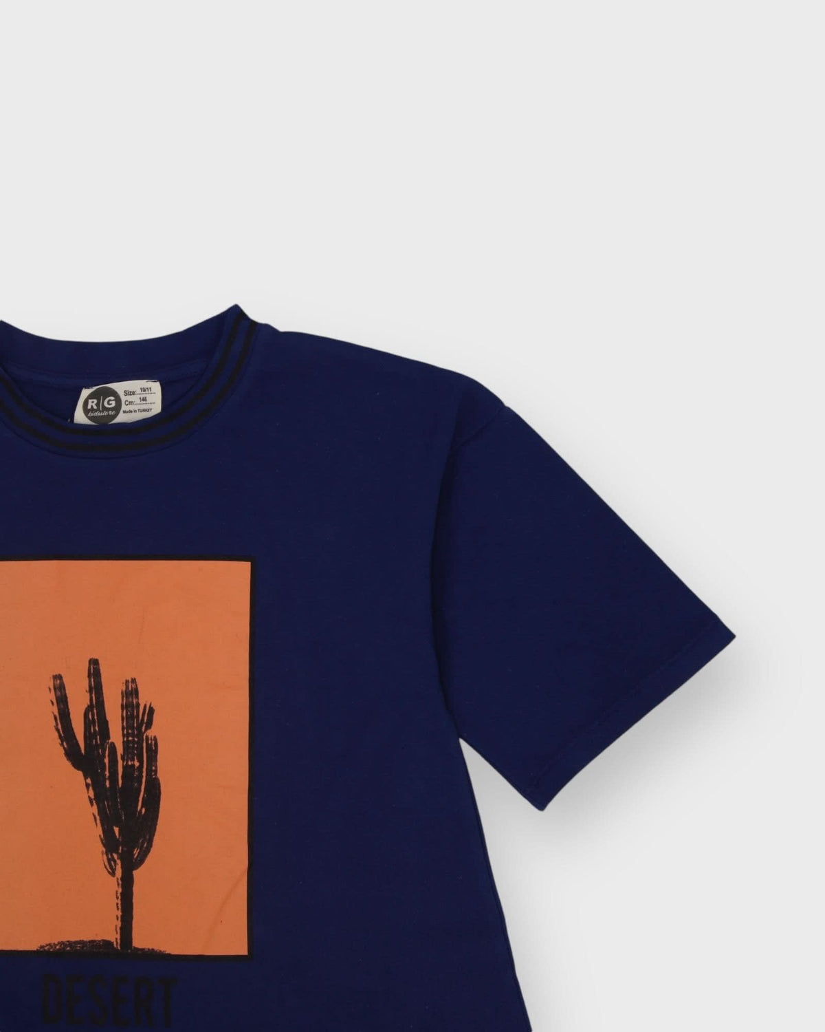 Kız Çocuk Çöl Desenli Elbise | 9–15 Yaş | RG Brand | RG3291 - LACİVERT