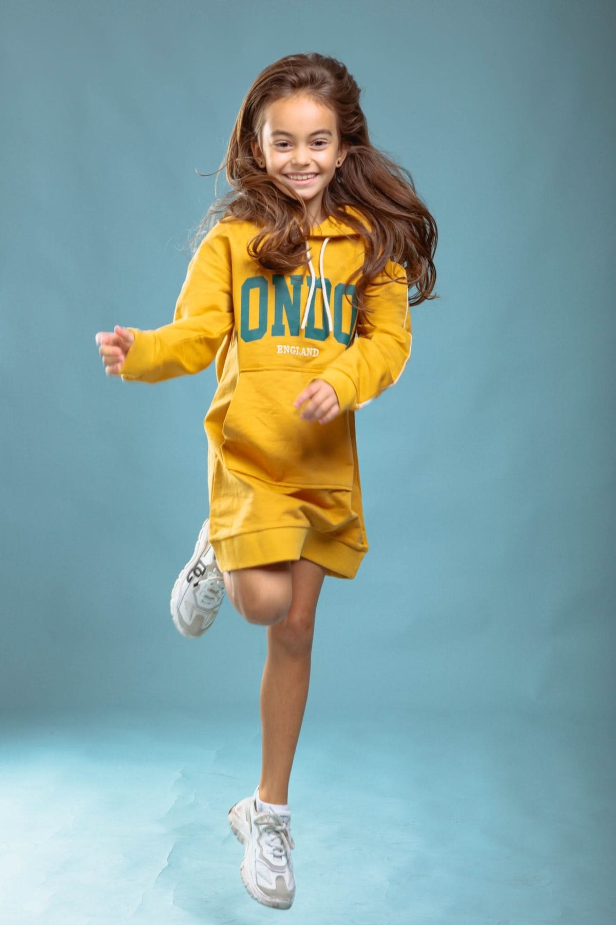 Kız Çocuk Kapüşonlu Sweat Elbise | 3–9 Yaş | RG Brand | RG1509 - LACİVERT