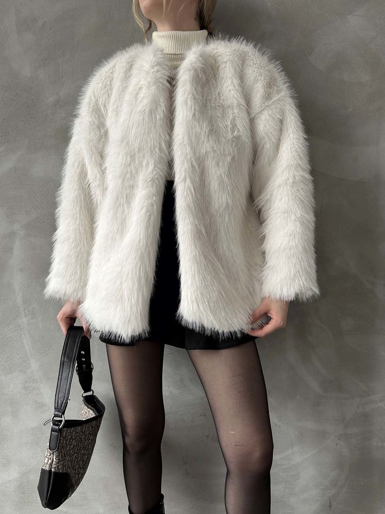 Topshow Krem Peluş Toptan Kaban | F1608
