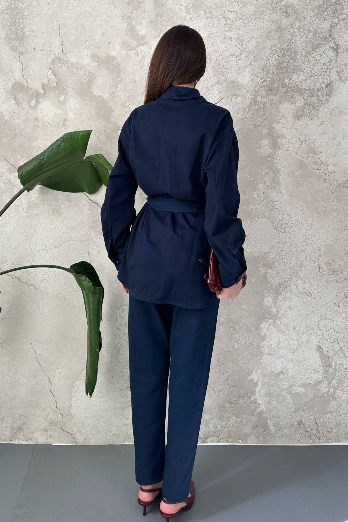Lacivert Gabardin Takım