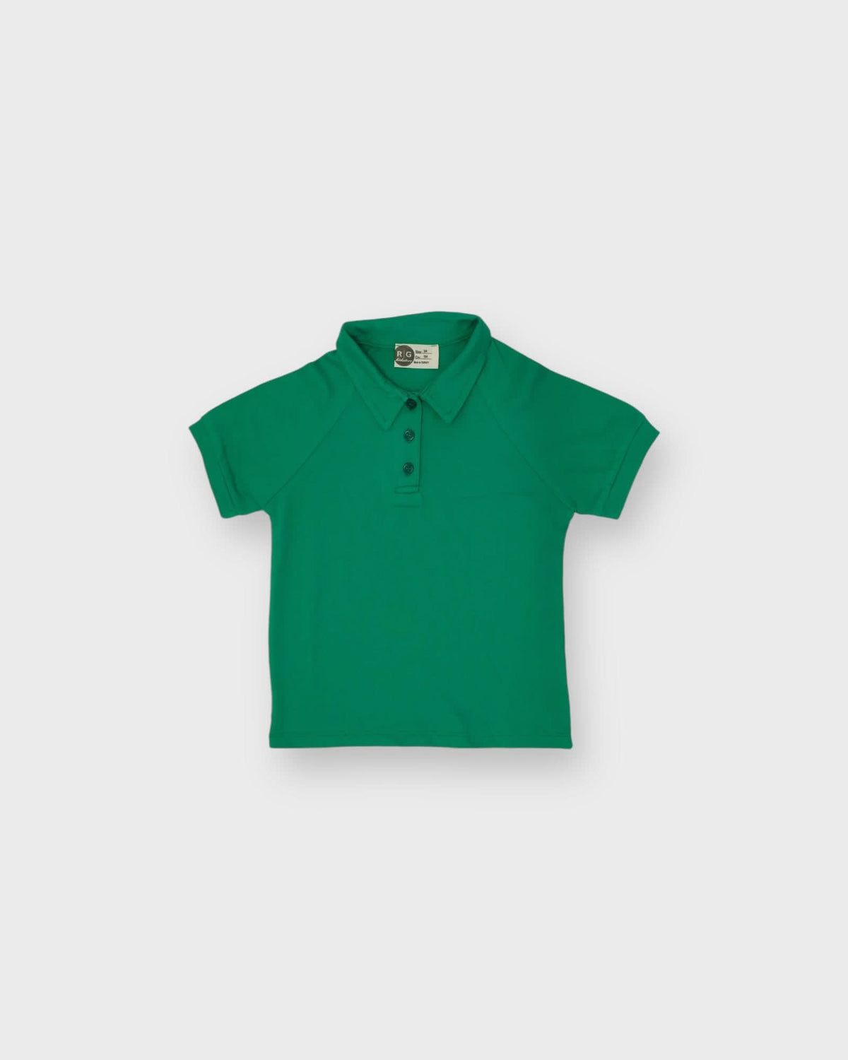 Polo Yaka Çocuk Tişört | Pike Kumaş, Rahat Kesim | 3-9 Yaş | RG1585 - YEŞİL