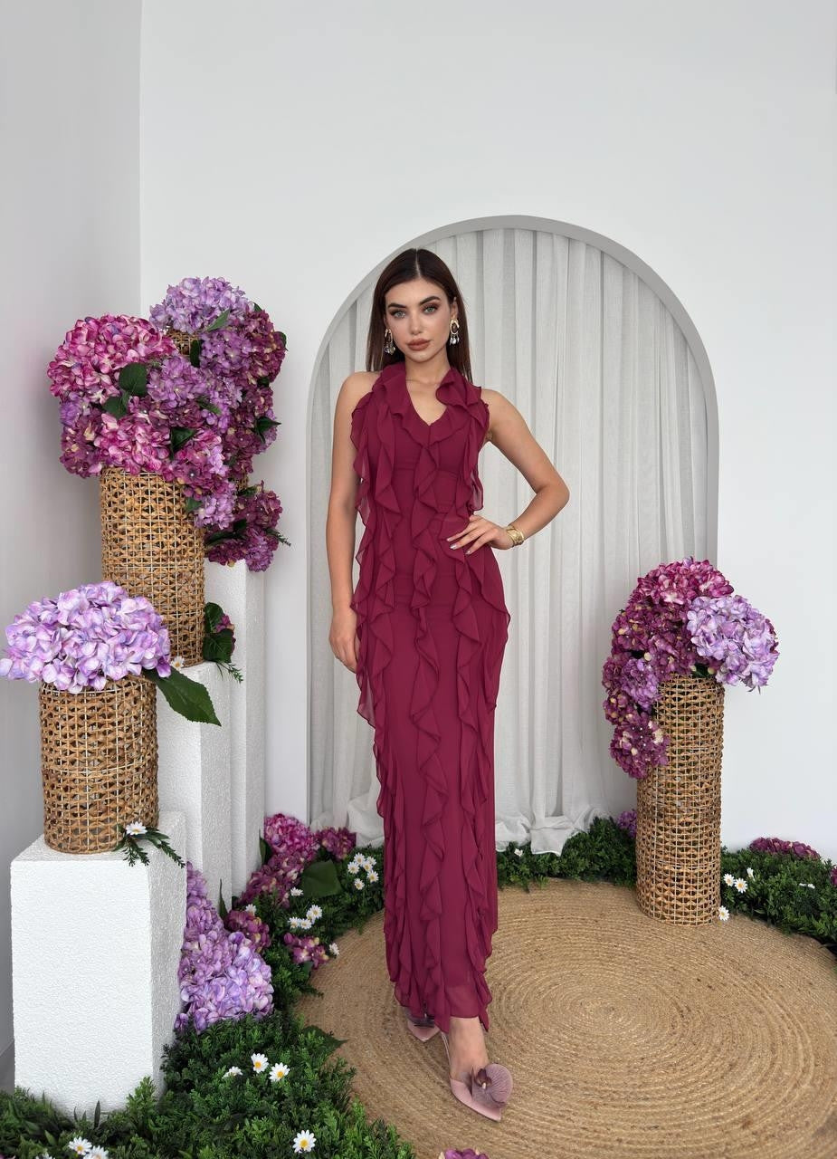 Lea Fırfırlı Elbise
