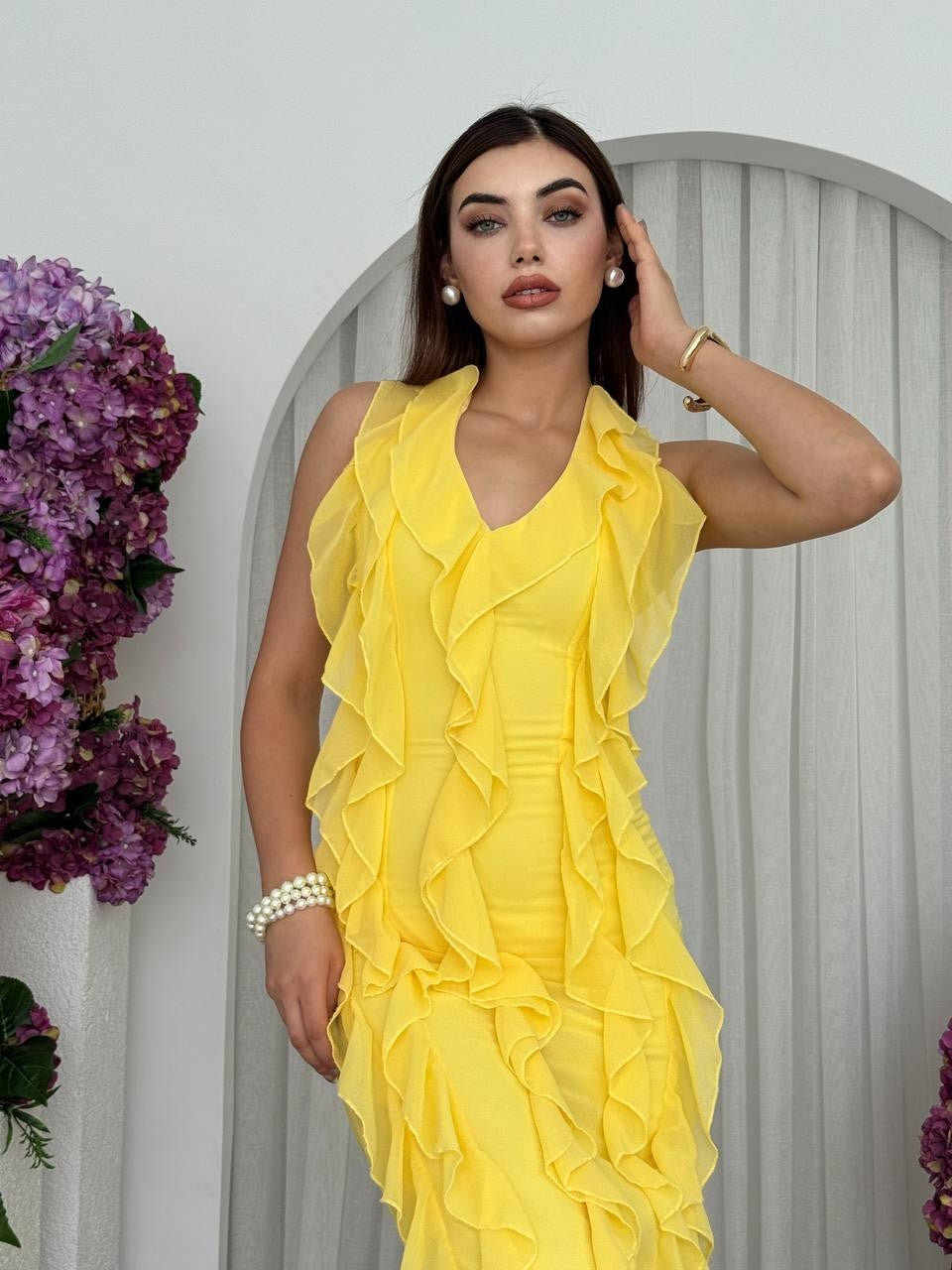 Rochie Lea cu volane