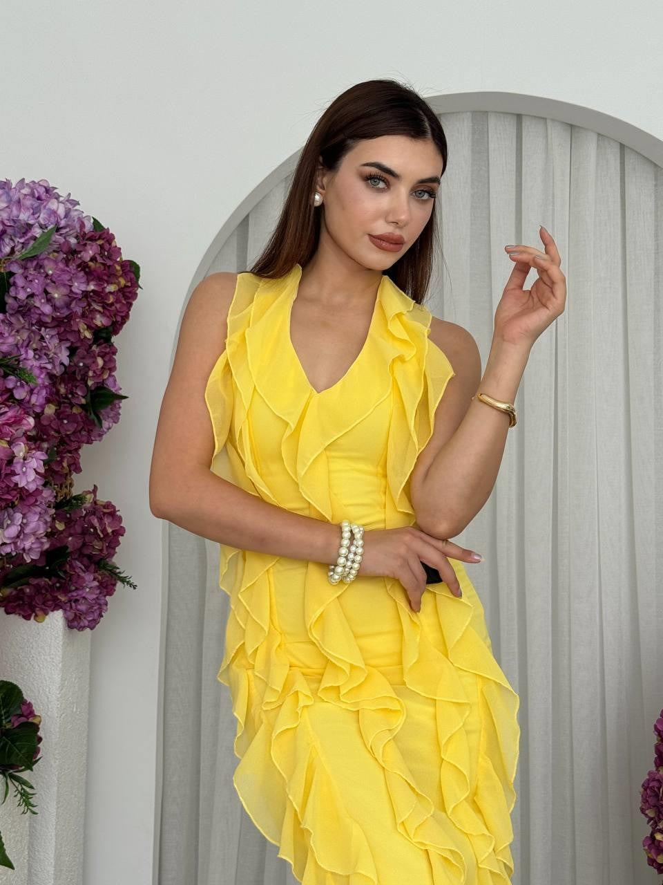 Rochie Lea cu volane