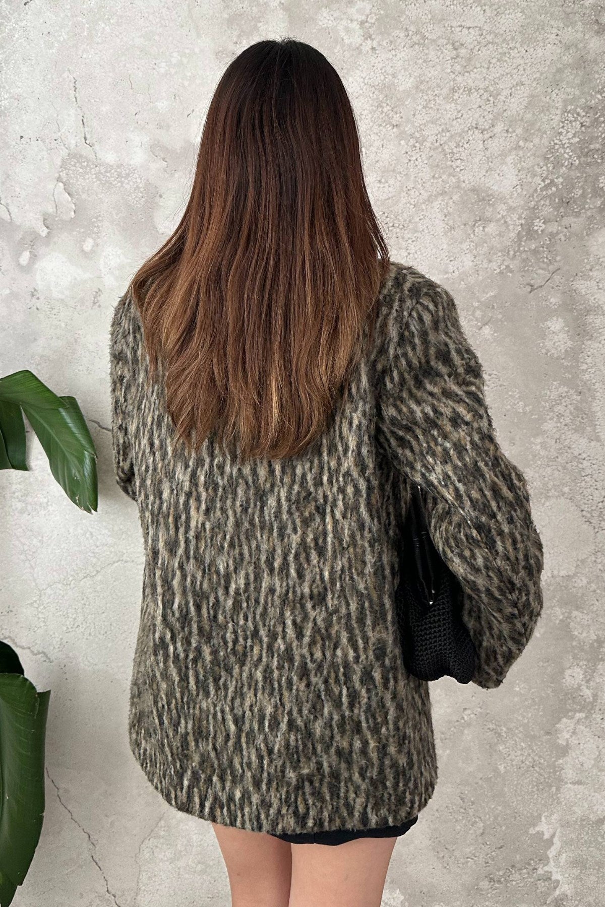 Leopar Leopar Yünlü Ceket