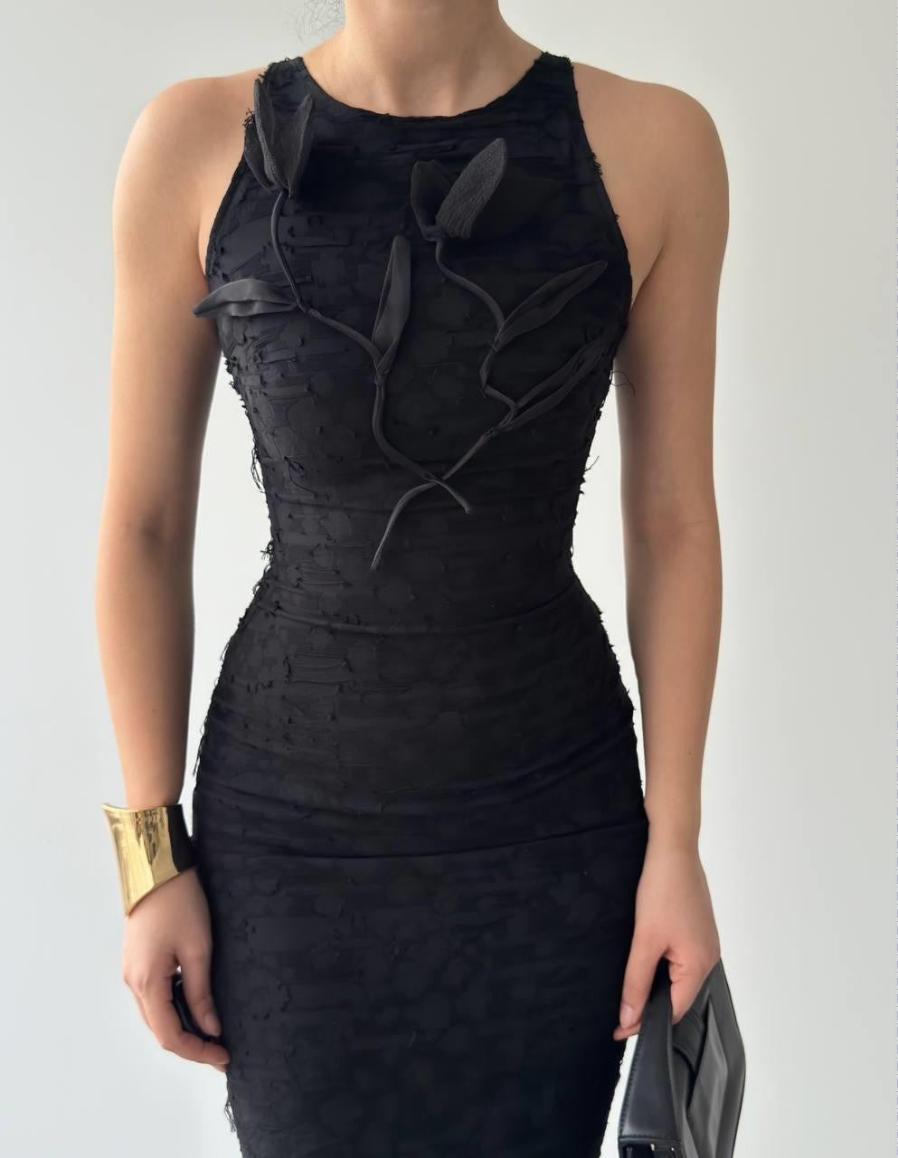 Rochie Lers cu detalii florale