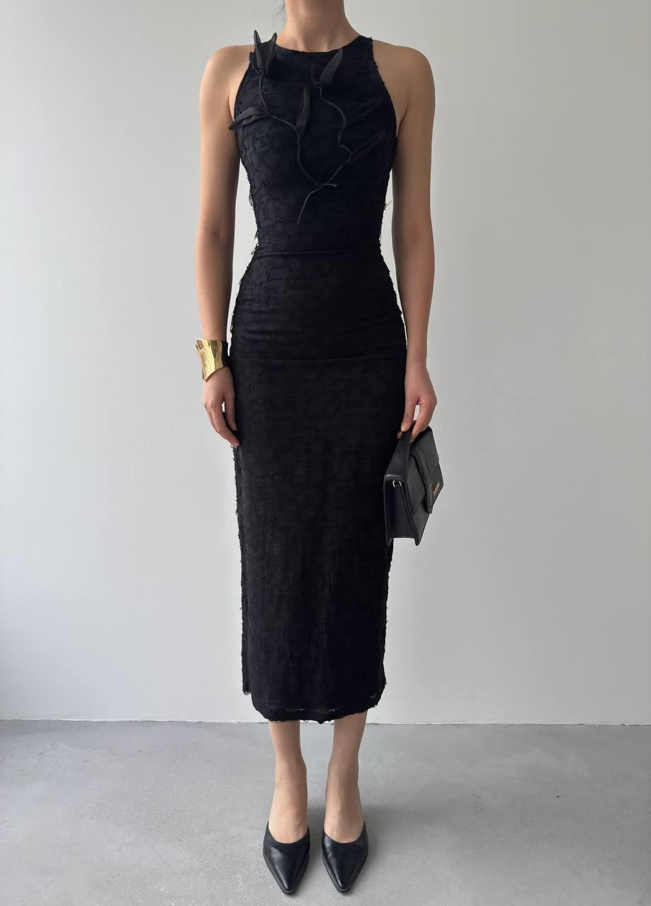 Rochie Lers cu detalii florale