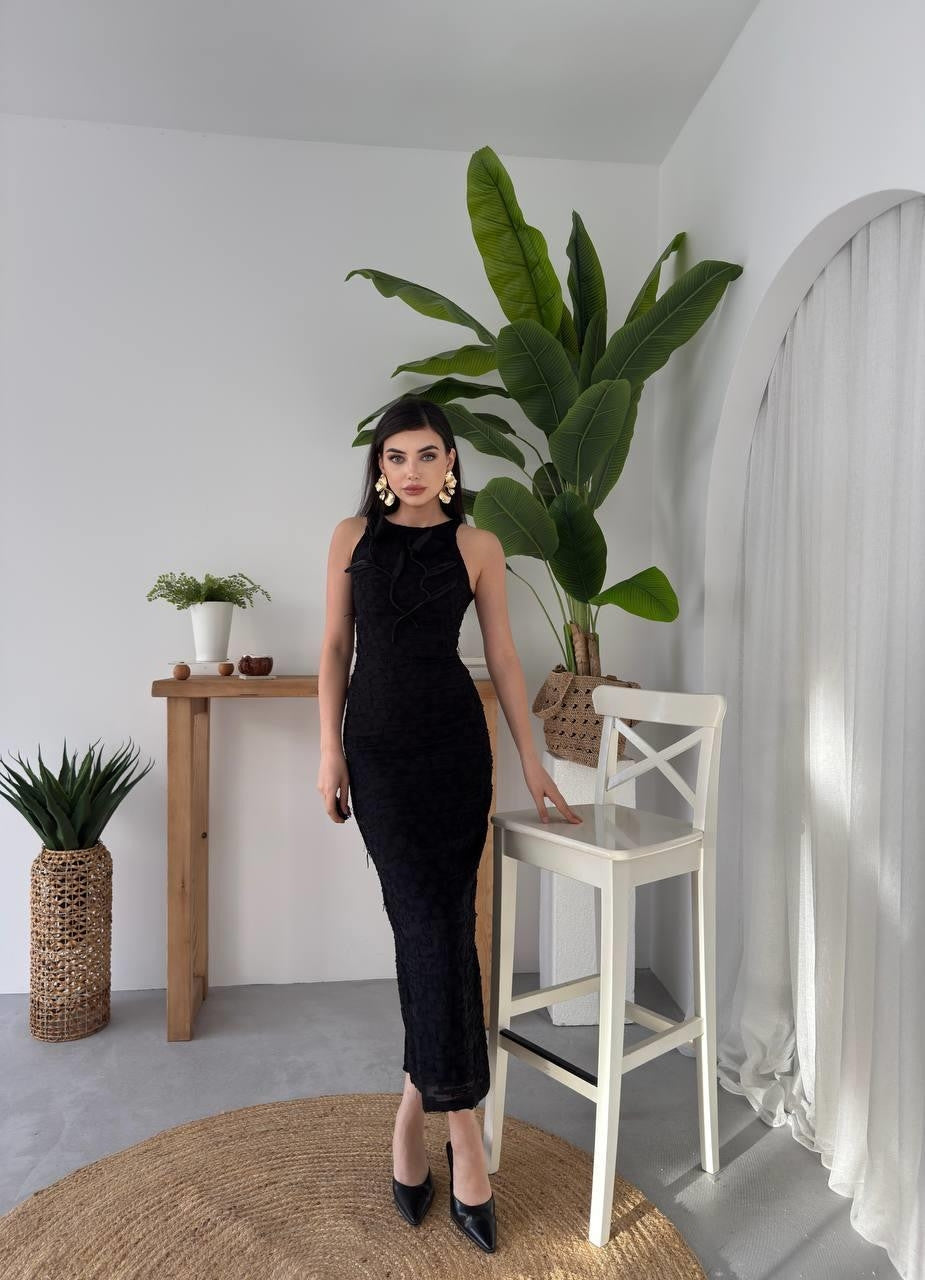 Rochie Lers cu detalii florale