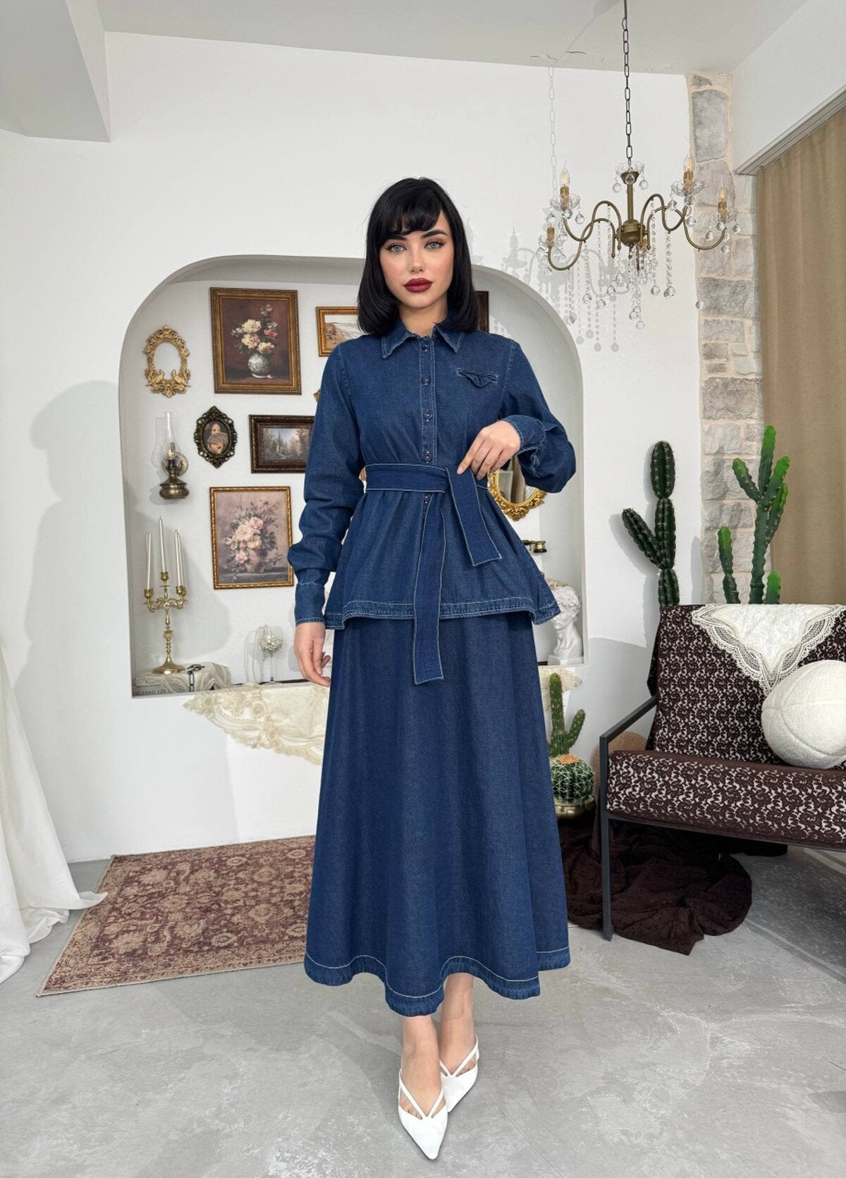 Set două piese Lınor cu centură