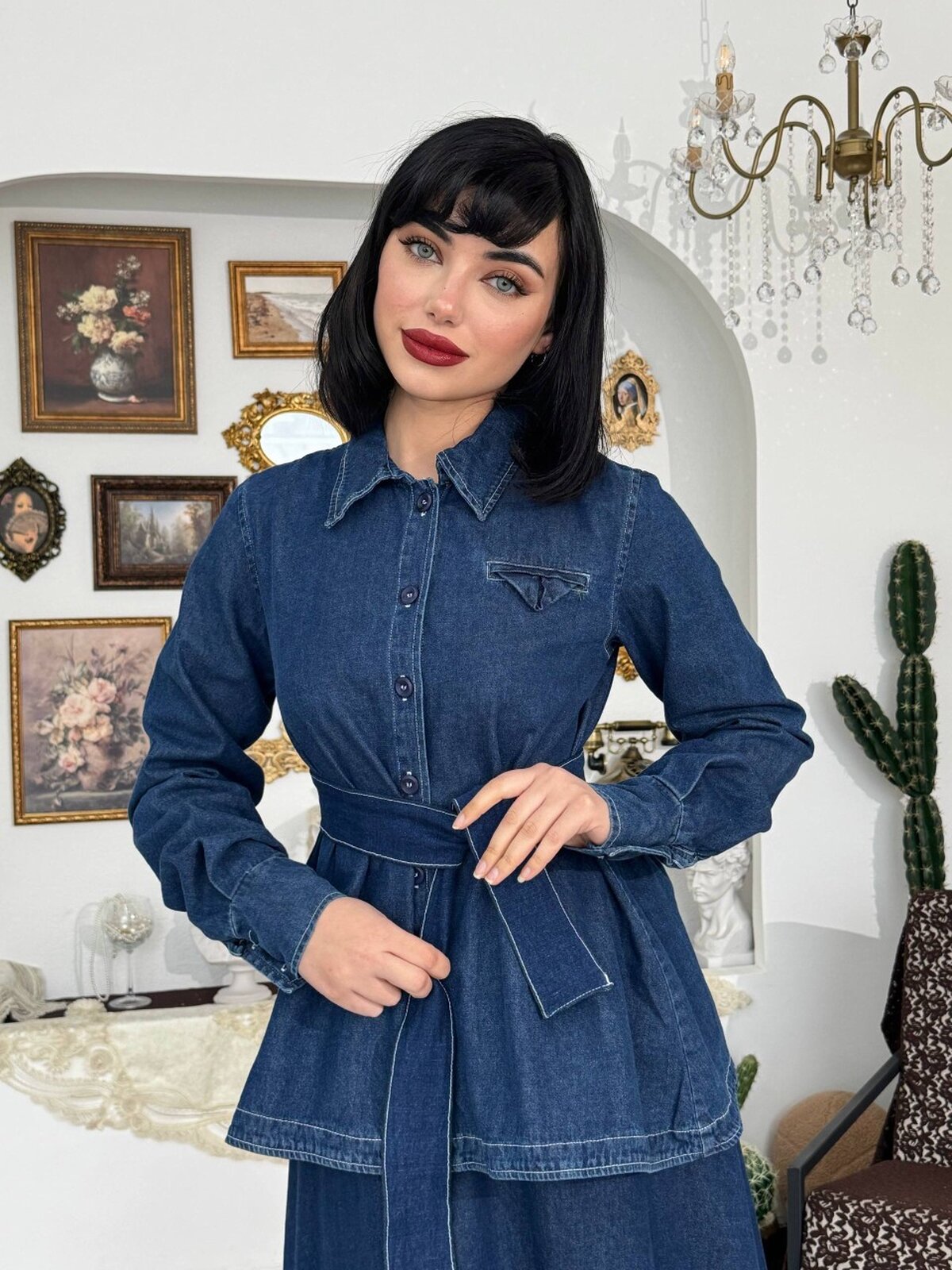 Set două piese Lınor cu centură