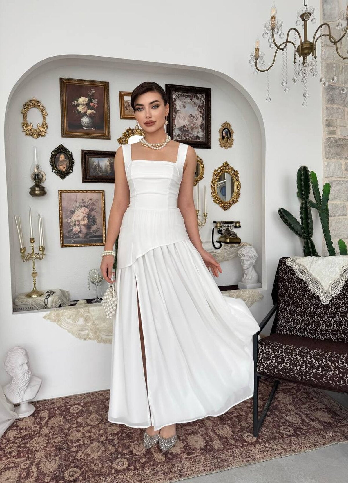 Rochie Luen cu șliț