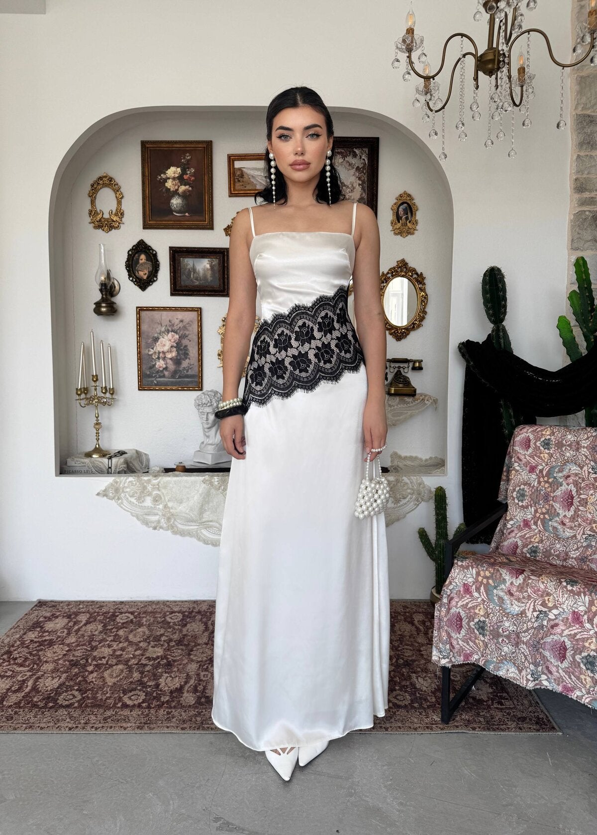 Lumes Paris Rochie cu detalii din dantelă