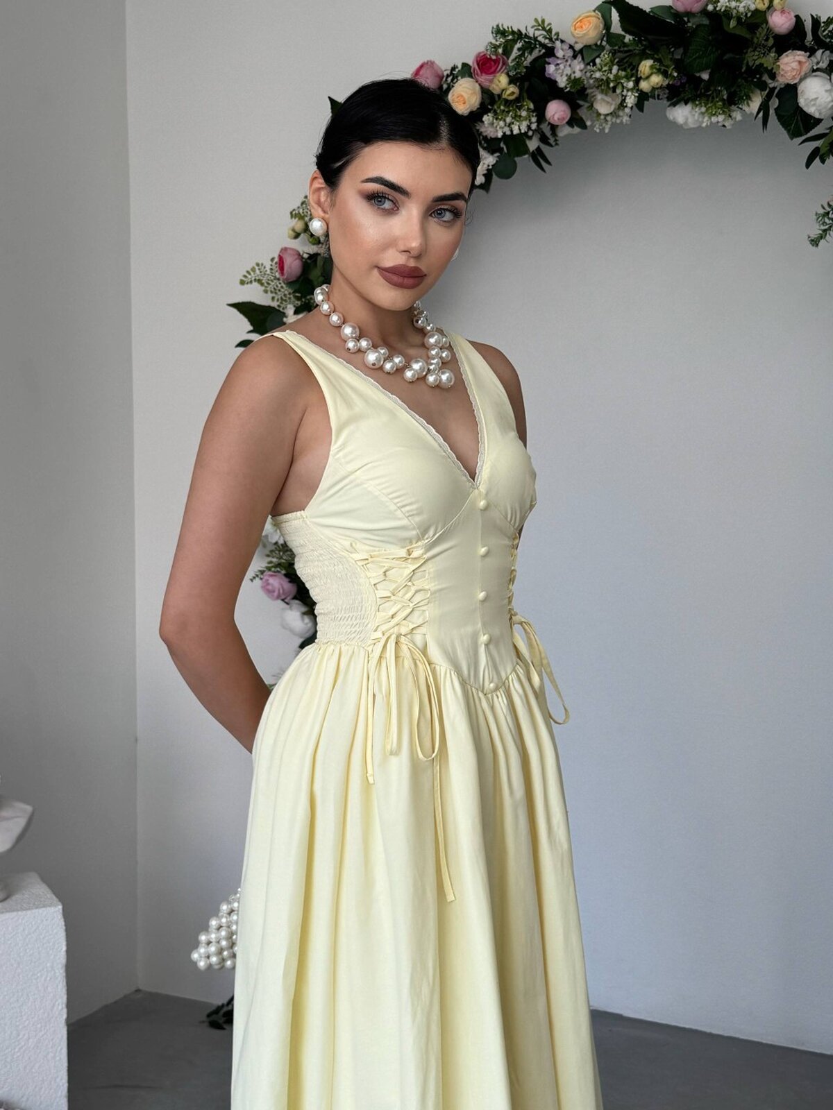 Rochie Mahus cu detalii nasturi