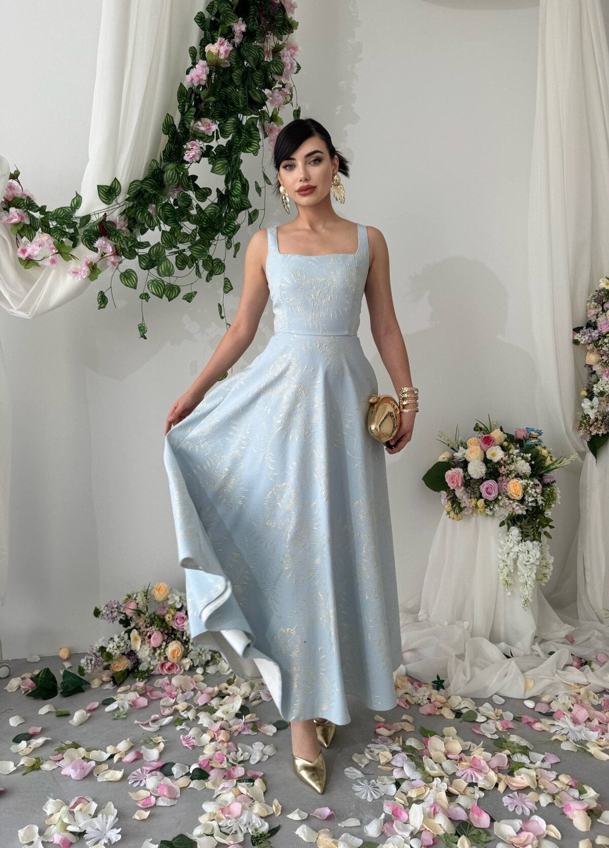 Rochie Midi Manșete
