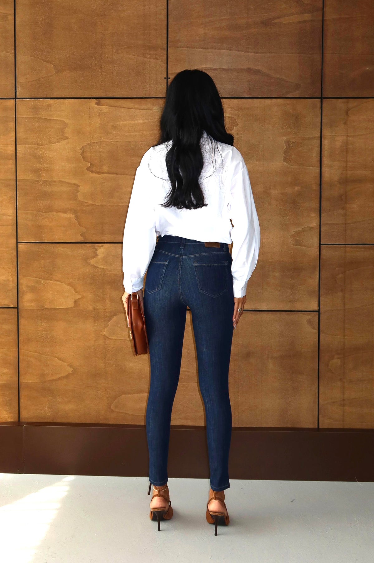 Kadın Dar Paça Yüksek Bel Dark Blue Jean Pantolon
